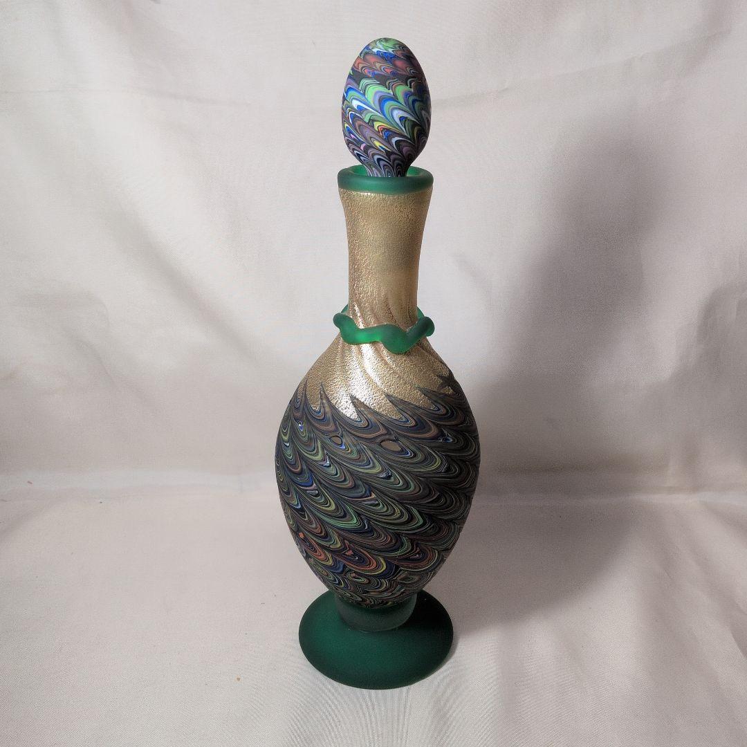 津軽びいどろ？美しいデキャンタ　作者不明