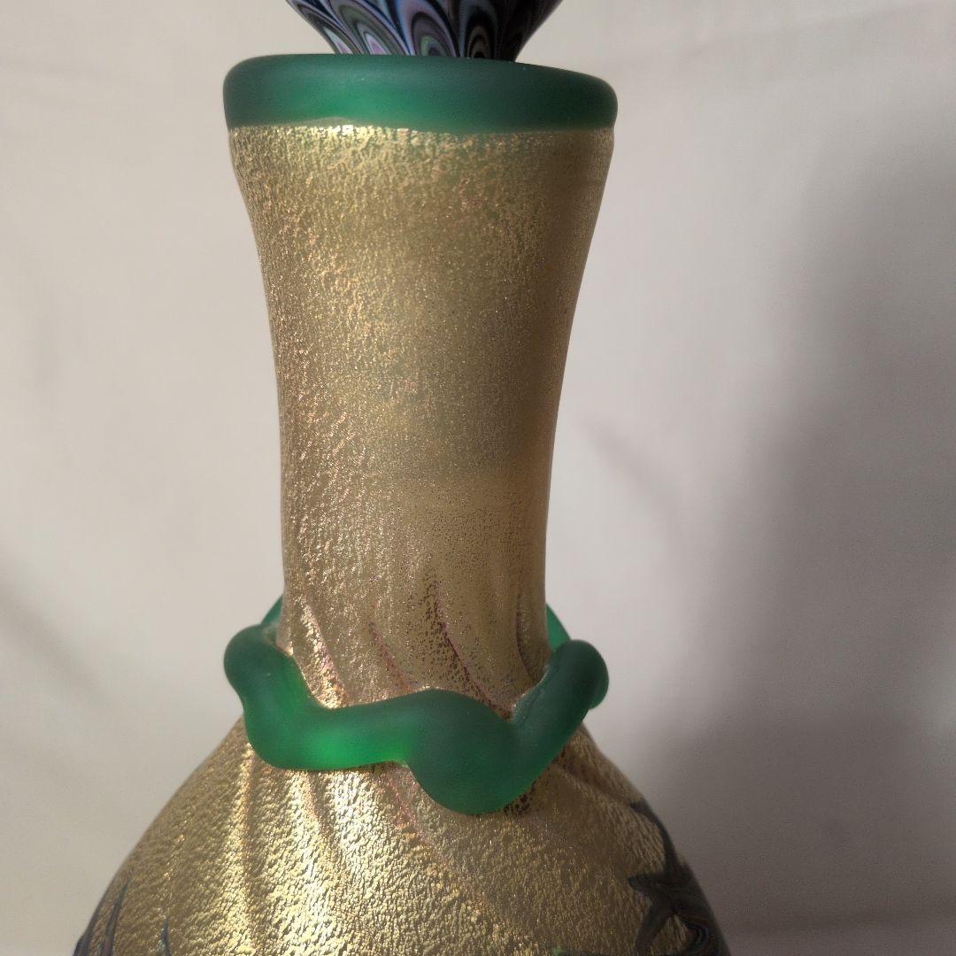 津軽びいどろ？美しいデキャンタ　作者不明