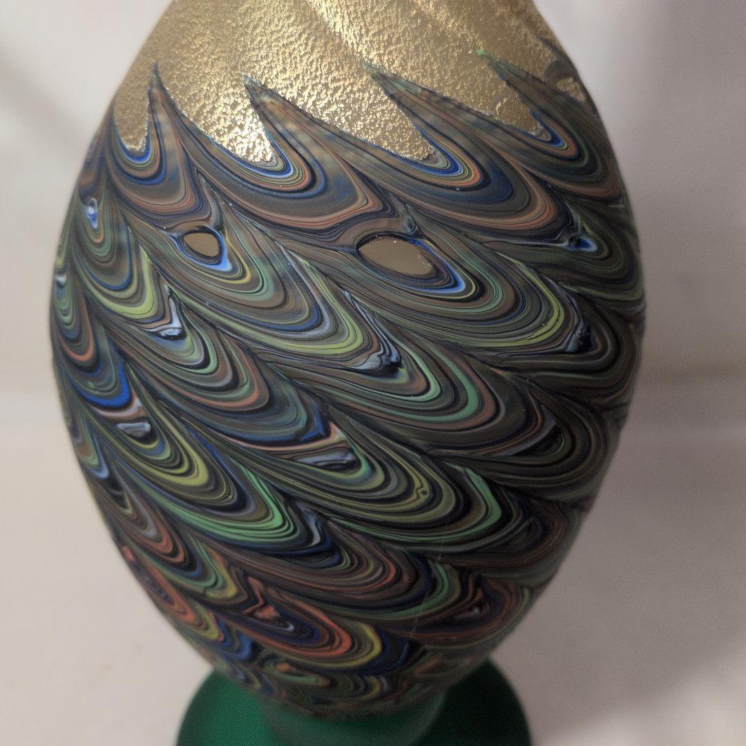 津軽びいどろ？美しいデキャンタ　作者不明