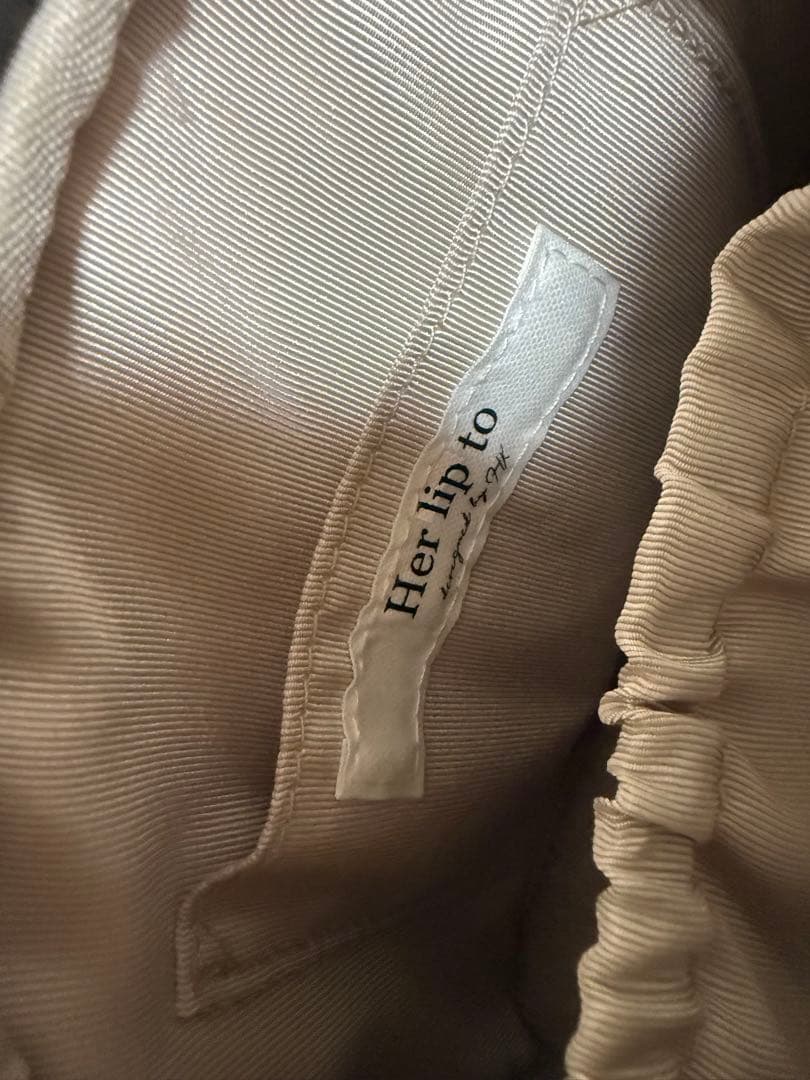 バッグ herlipto Jacquard Chain Pochette silver