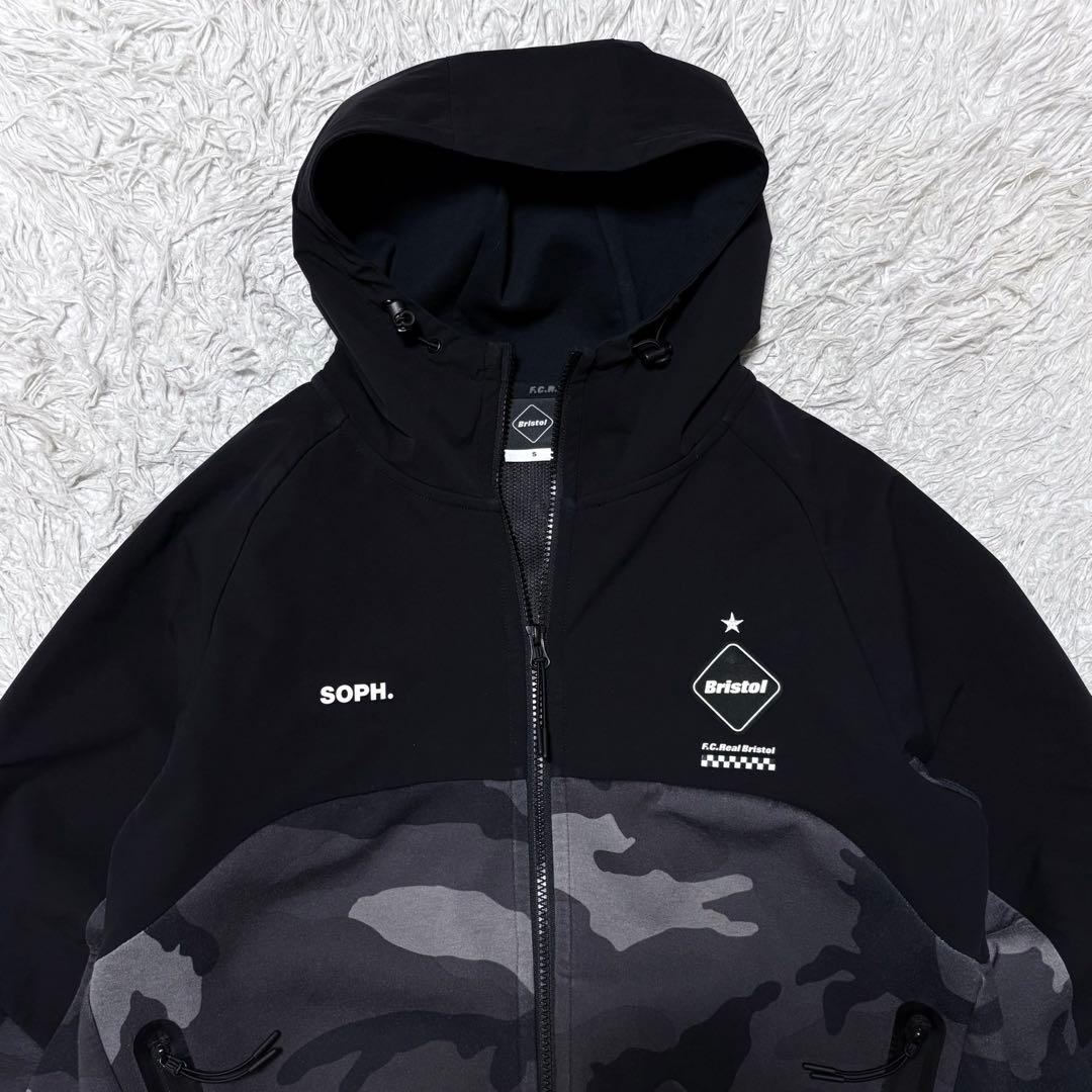 エフシーリアルブリストル SOPH ジップアップパーカー カモフラブラック　S