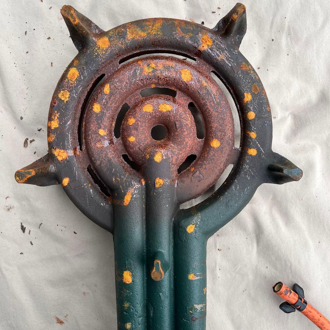 LPガス用　タチバナ製作所　TS-330 鋳物　コンロ　バーナー&下枠　グリーン