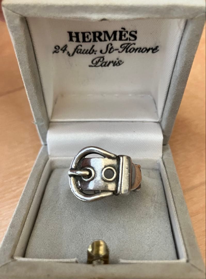 エルメス HERMES ブックルセリエ シルバーリング 指輪 11号