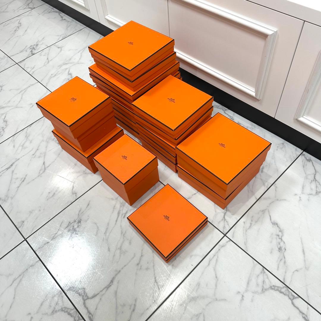 21 美品　HERMES　エルメス　オレンジ 空箱　化粧箱　20個セット