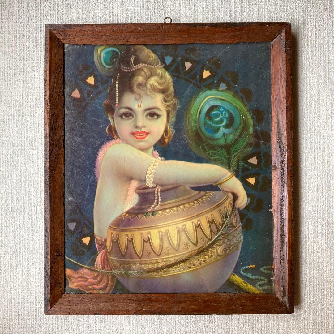 クリシュナ　ビンテージポスター　　　額縁付