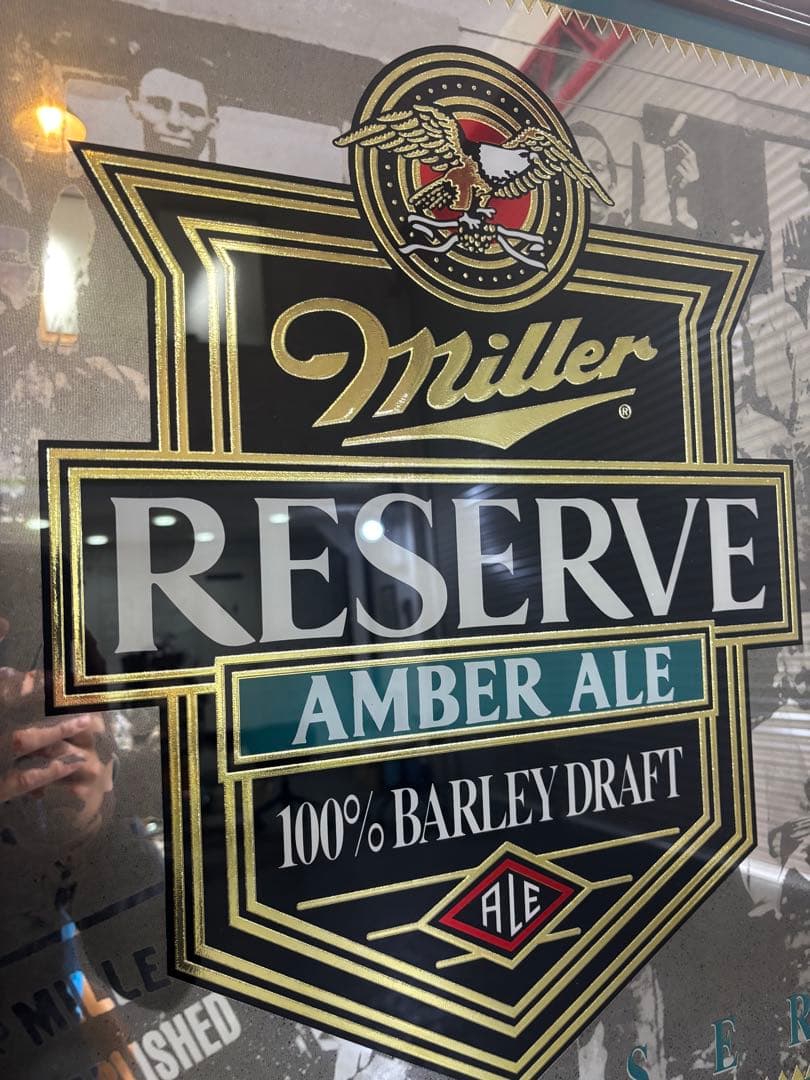 Miller Reserve Amber Ale 超激レア品　パブミラー