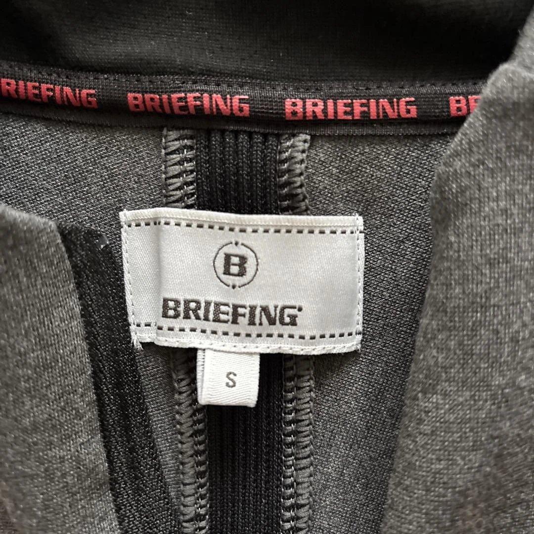BRIEFING グレー ジップアップ セーター S