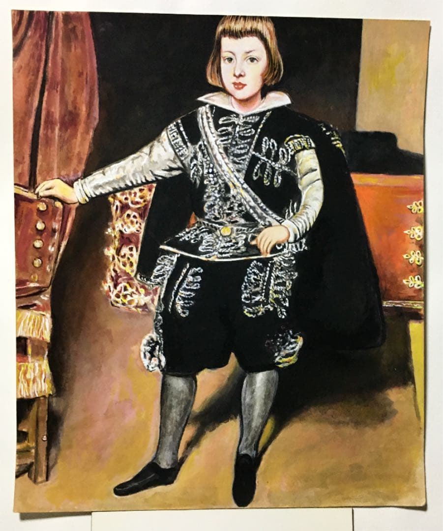 アクリル画　バルタサール・カルロスの模写