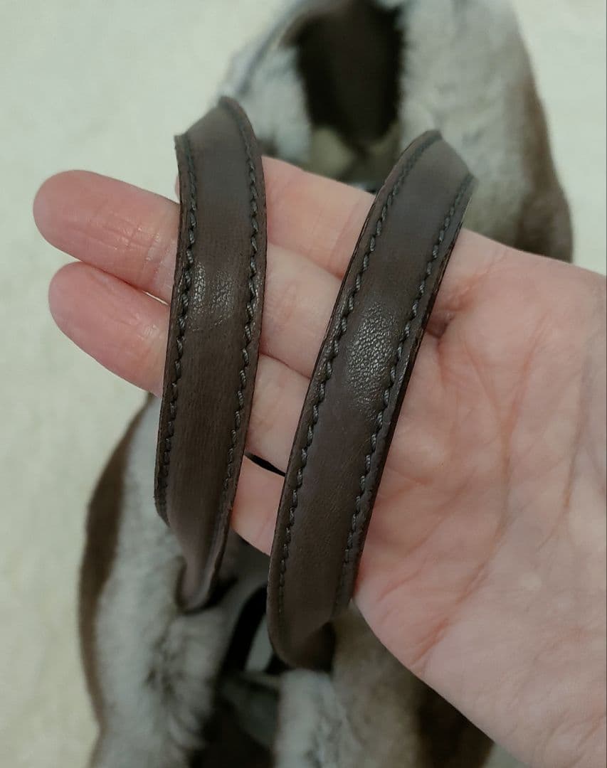 Salvatore Ferragamo ラビットファー×スウェード ハンドバッグ