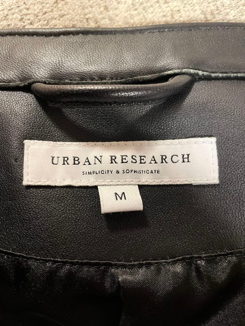 URBAN RESEARCH シングルライダース 黒 ラムレザー Mサイズ