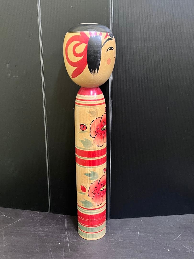 C825 こけし　斎藤徳寿　土湯系特大こけし　特大こけし　日本人形　土湯系