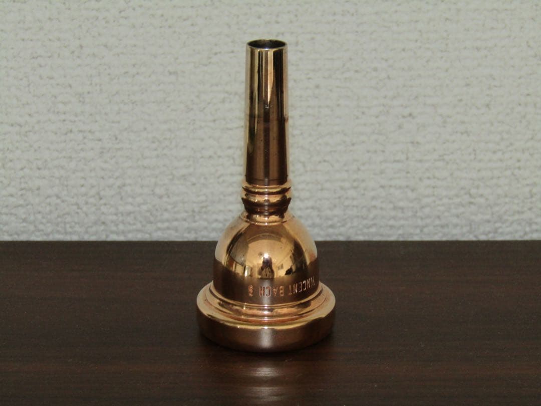 Bach No.9細菅用トロンボーンマウスピース 金色 真鍮製