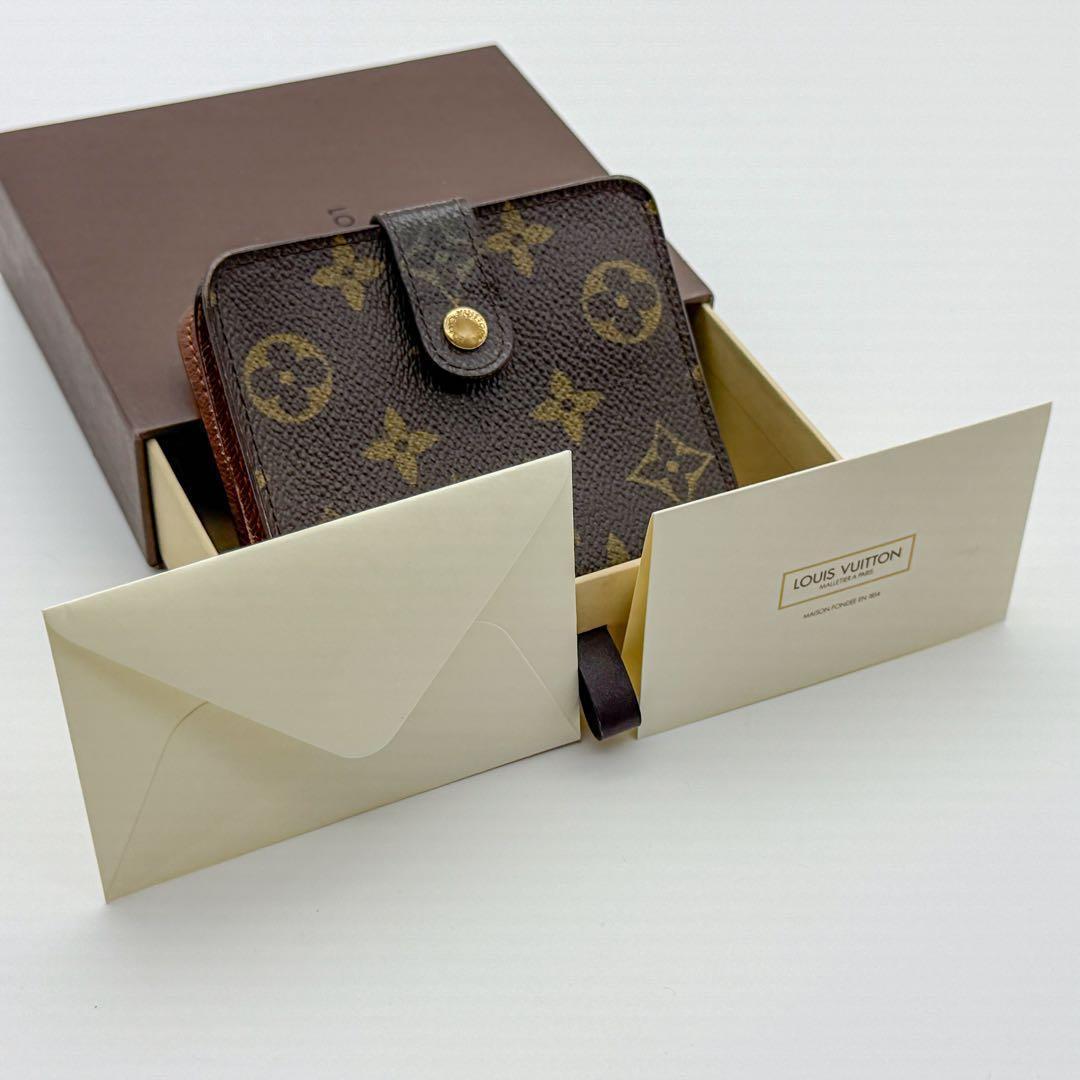 【最高級品】ルイヴィトン モノグラム コンパクトジップ 折り財布 M61667