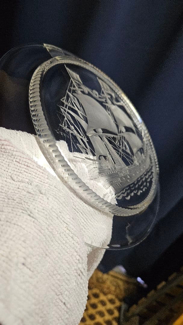 Hankyu ガラス 帆船 プレート