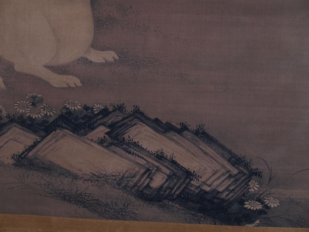 骨董市仕入れ品　中国清時代の掛軸　人物図　肉筆保証　 DE750A7-3