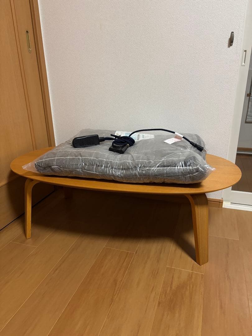 【状態良】無印こたつテーブルにもなる楕円形テーブル