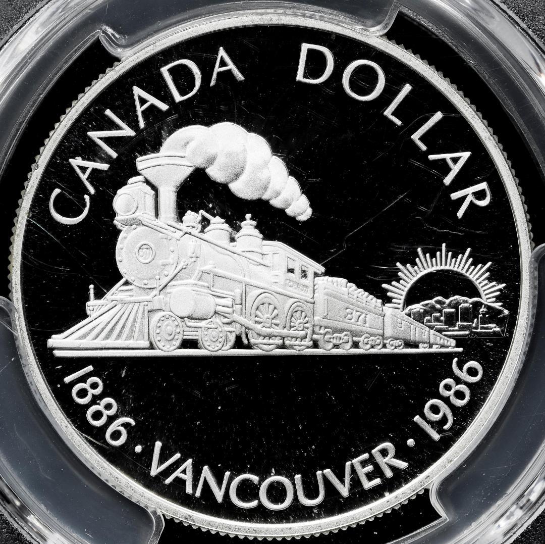最高鑑定　極美品　PCGS-PR70 DCAM カナダ 1986 銀貨