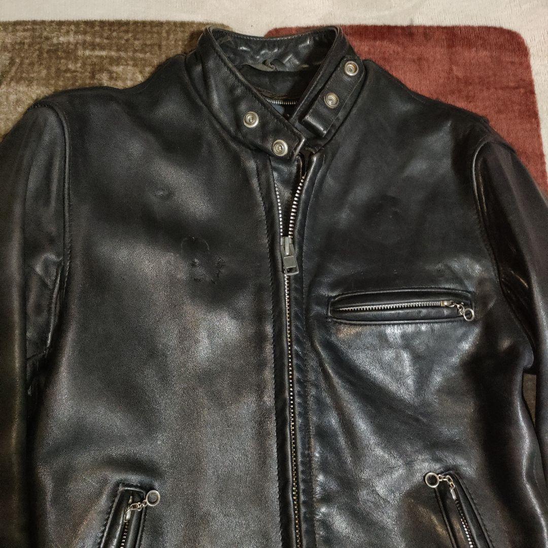 T*A様 人気定番Schot別注641SPシングルライダースジャケット３４ダメな