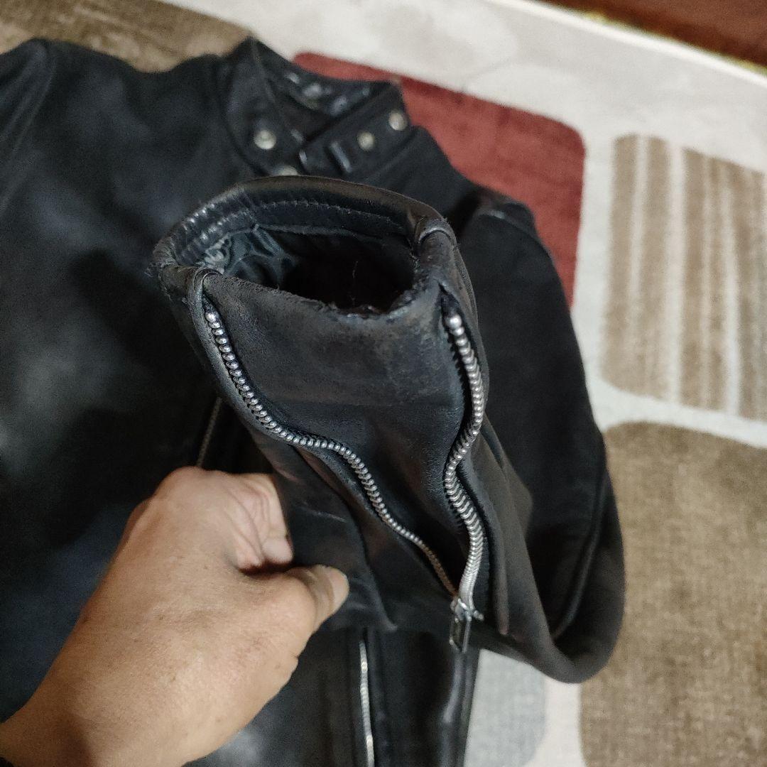 T*A様 人気定番Schot別注641SPシングルライダースジャケット３４ダメな