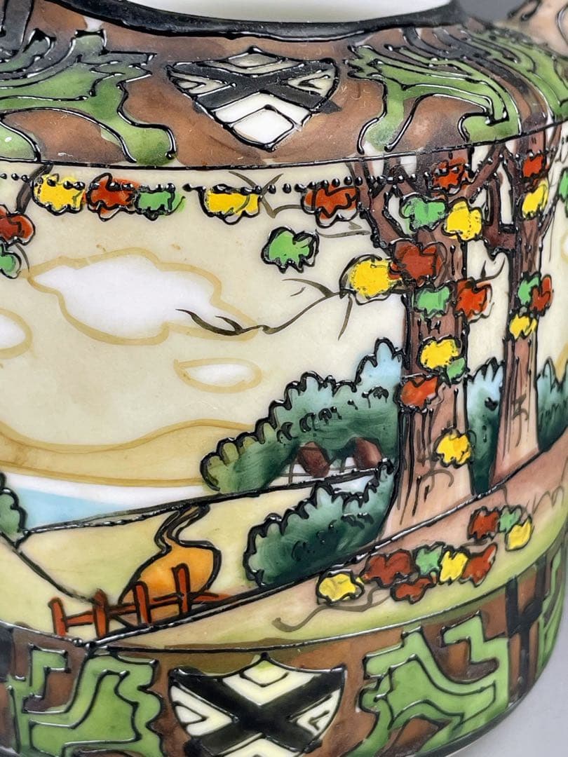 オールドノリタケ ウッドランド シュガーボウル クリーマー 一陳盛り 盛上げ