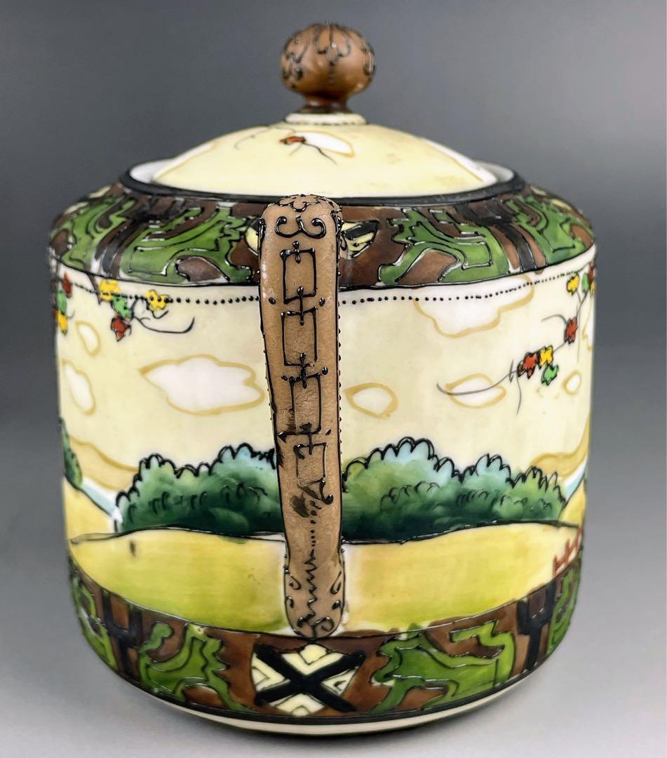 オールドノリタケ ウッドランド シュガーボウル クリーマー 一陳盛り 盛上げ