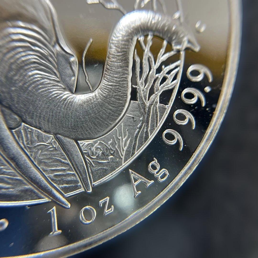 【純銀】ソマリア共和国　2018年　エレファント銀貨100シリング　1オンス②