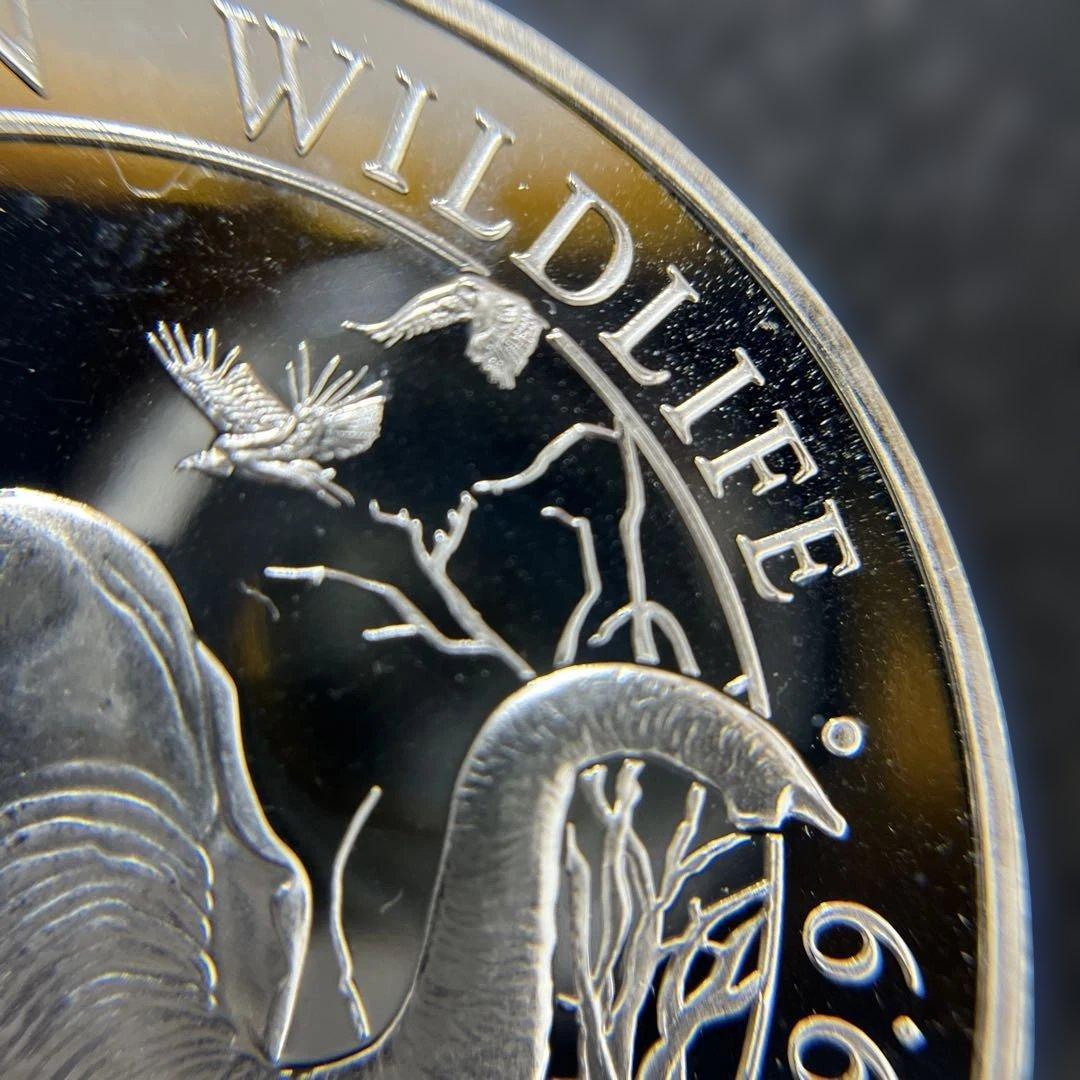 【純銀】ソマリア共和国　2018年　エレファント銀貨100シリング　1オンス②