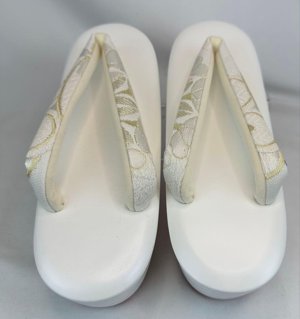 正絹帯地　振袖厚底草履バックセット　 減りずらい赤クレープ底使用