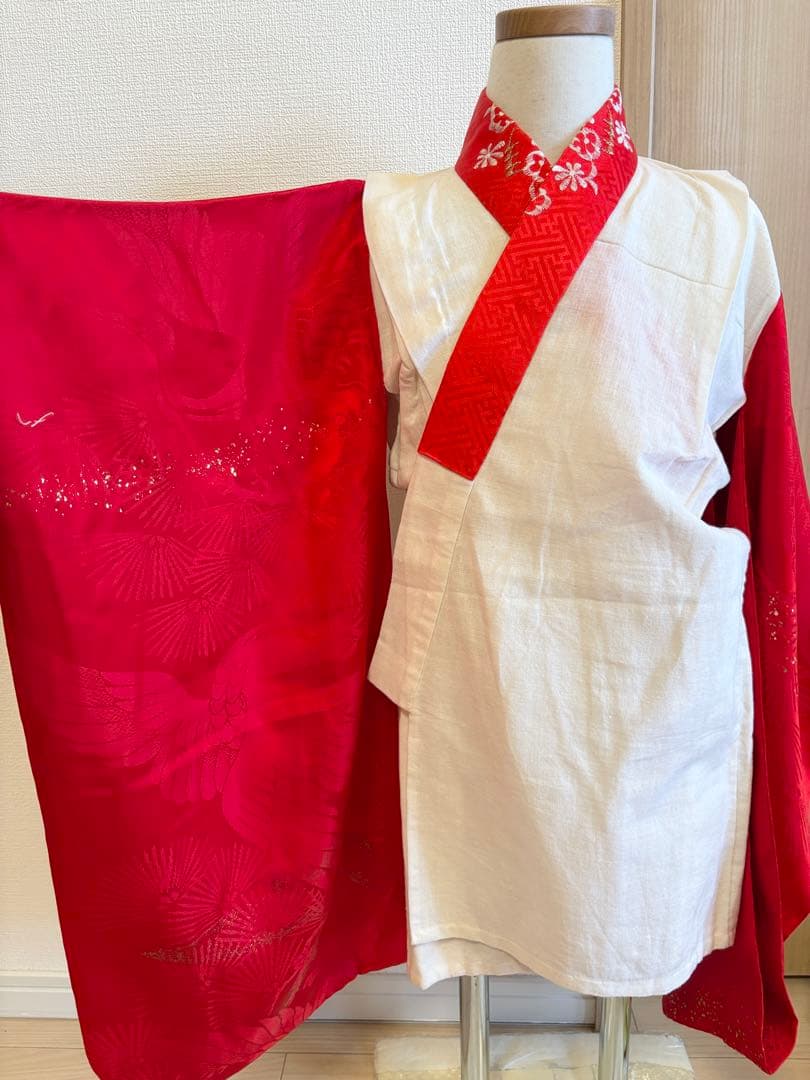 七五三 3歳 4歳 5歳 着物 被布セット 正絹 ヴィンテージ M2509152