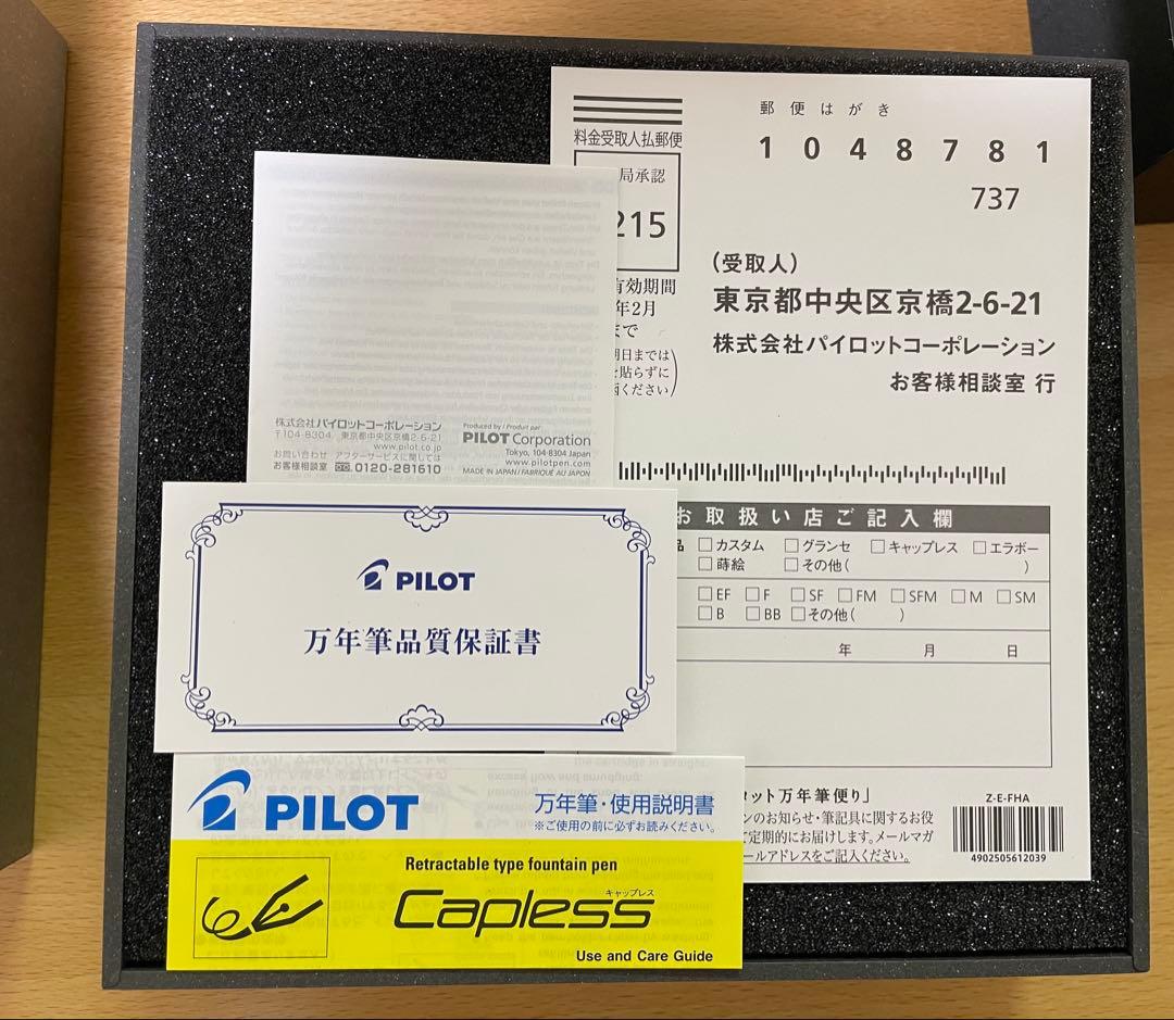 パイロット キャップレス万年筆 2024年限定版 石畳　字幅：EF