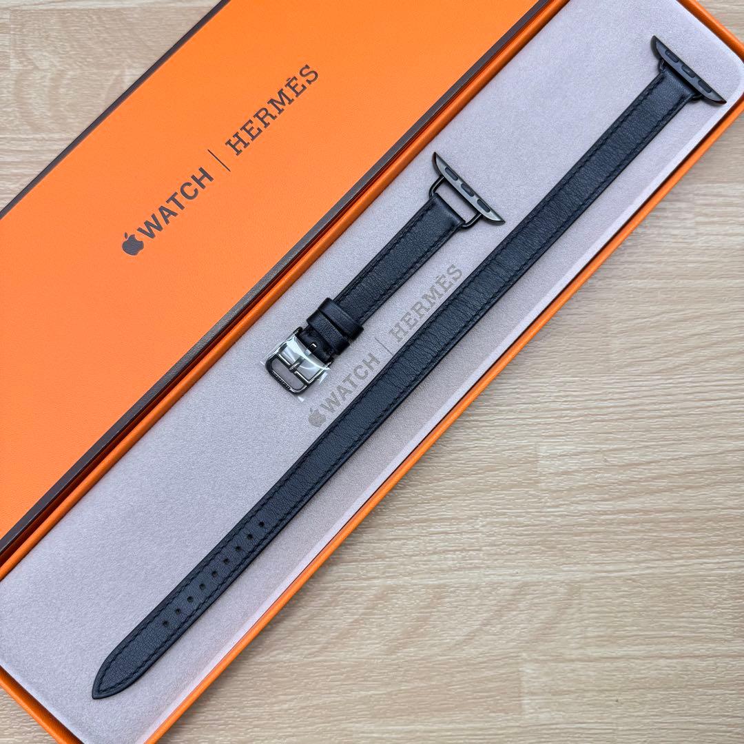2279 Apple Watch エルメス　ブラックドゥブルトゥール　二重
