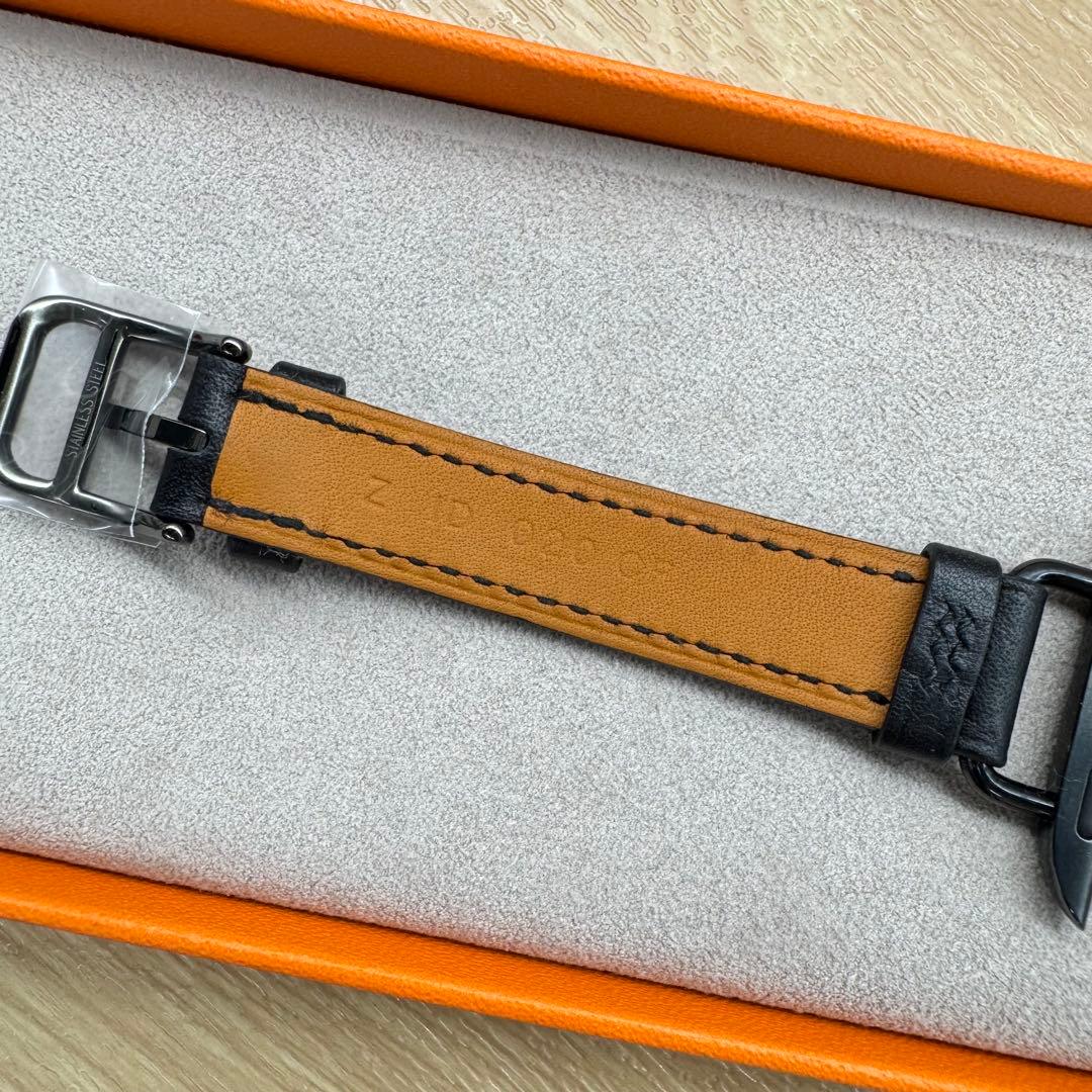 2279 Apple Watch エルメス　ブラックドゥブルトゥール　二重