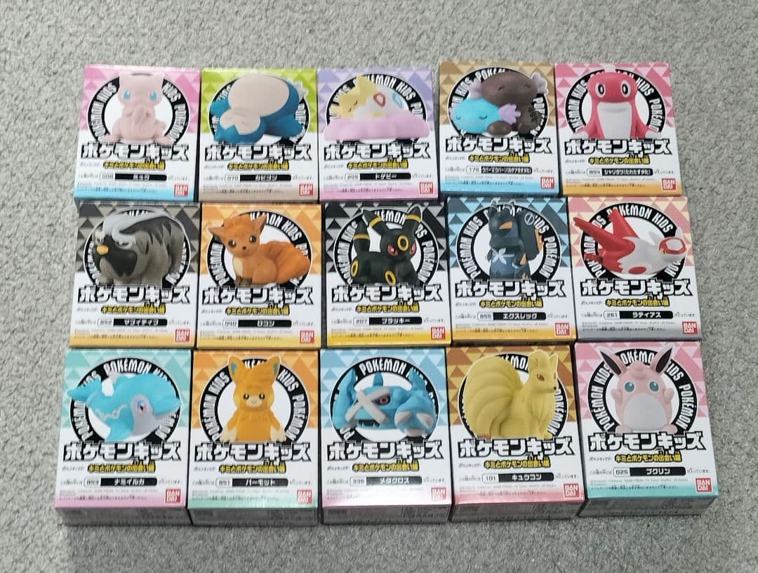 [未開封] 全5シリーズ 全種コンプリート ポケモンキッズ 指人形 (B)