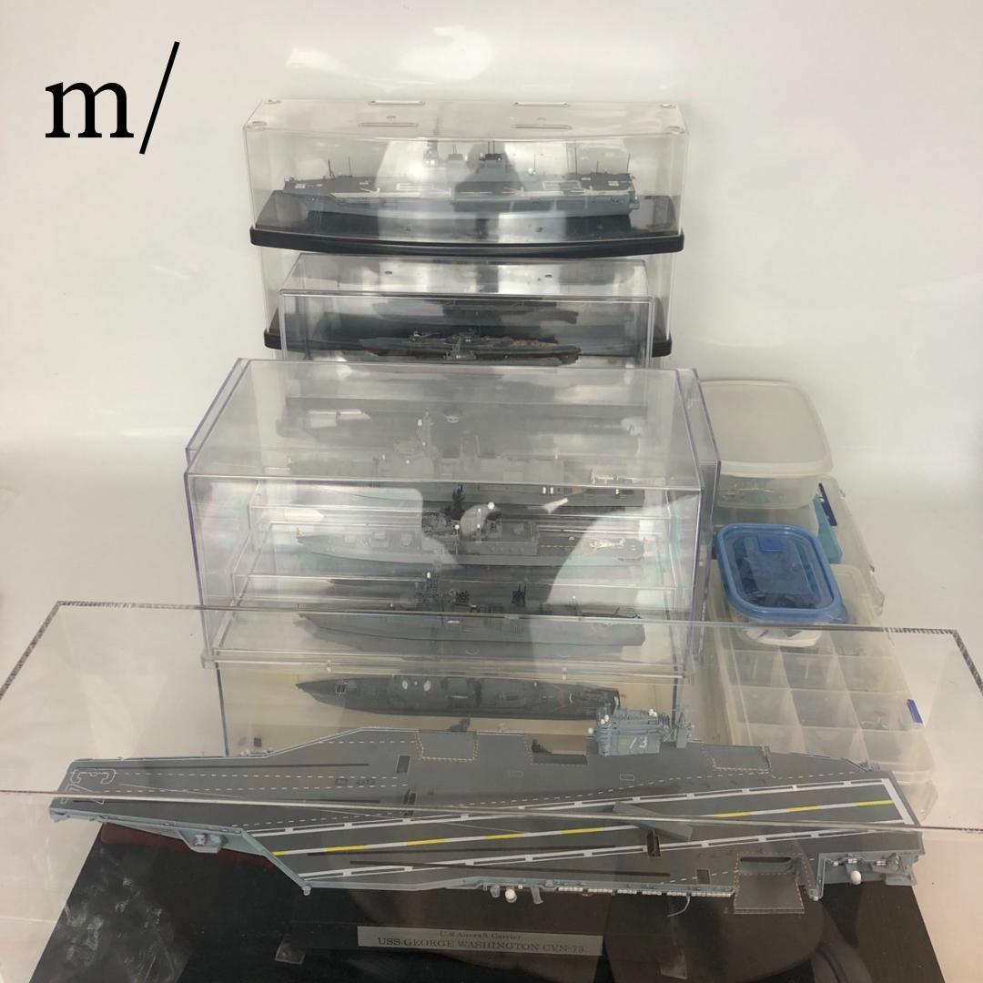 艦船 空母 戦艦 など精密模型 コレクション ケース付き 複数セット