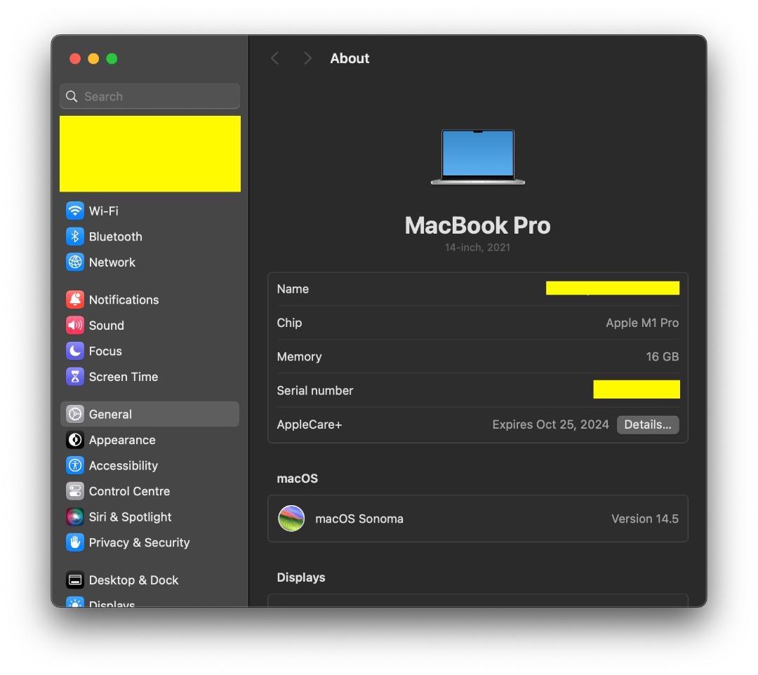 MacBook本体 MacBook Pro 14-inch 2021 M1 Pro 16GB 1TB