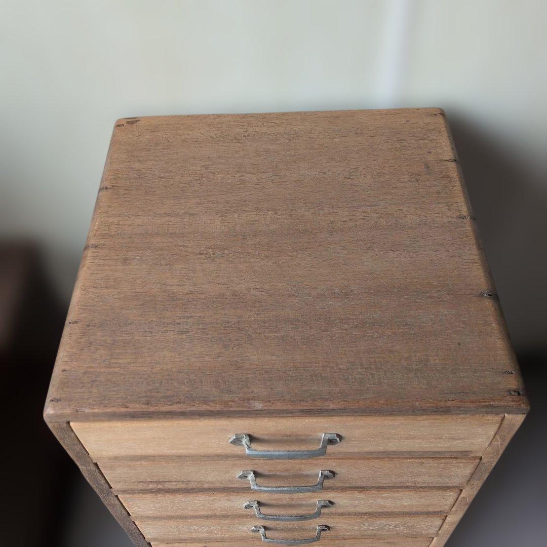 古道具アンティーク戦前木製 5段引き出し