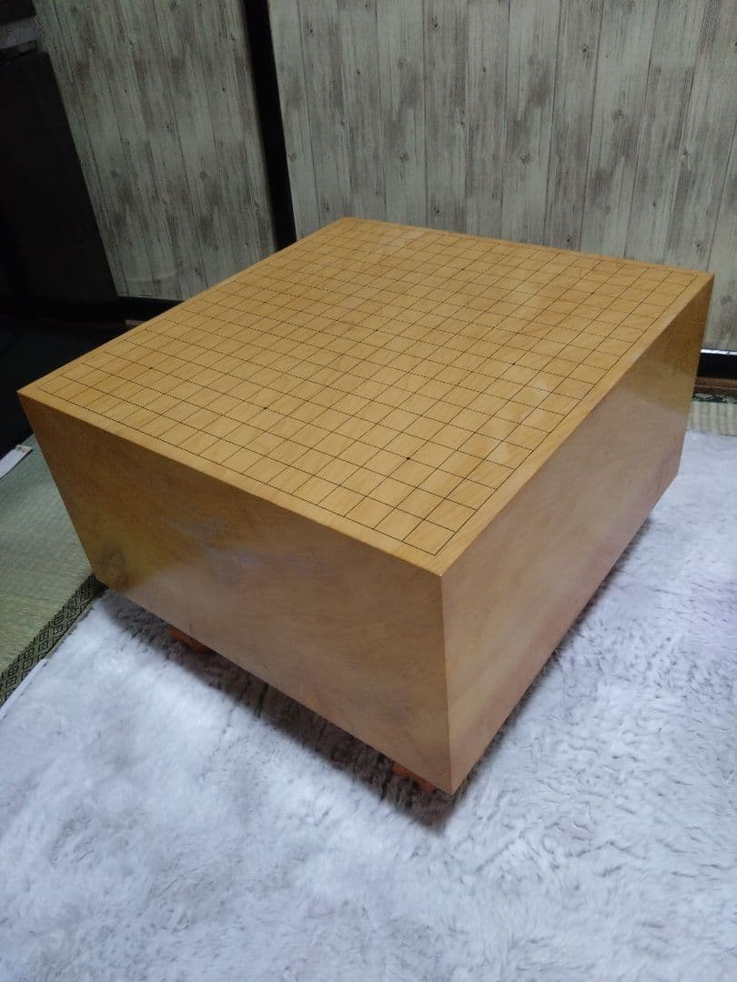 値下げ【囲碁】国産本榧　囲碁盤7.4寸　本蛤白石　那智黒石29号　囲碁セット