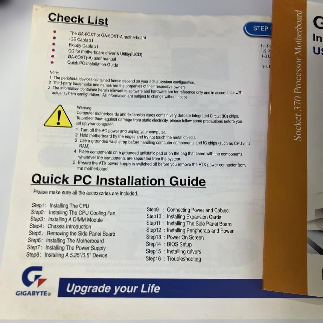 マザーボード GIGABYTE GA-6OXT-A Socket370 i815E ATX