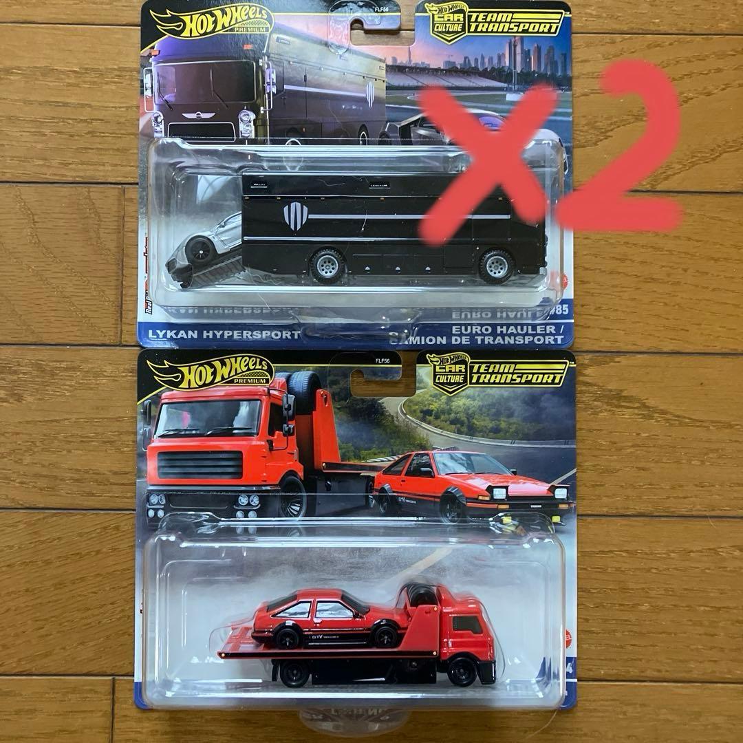 ホットウィール チームトランスポート フェラーリ AE86 ライカン 2箱セット