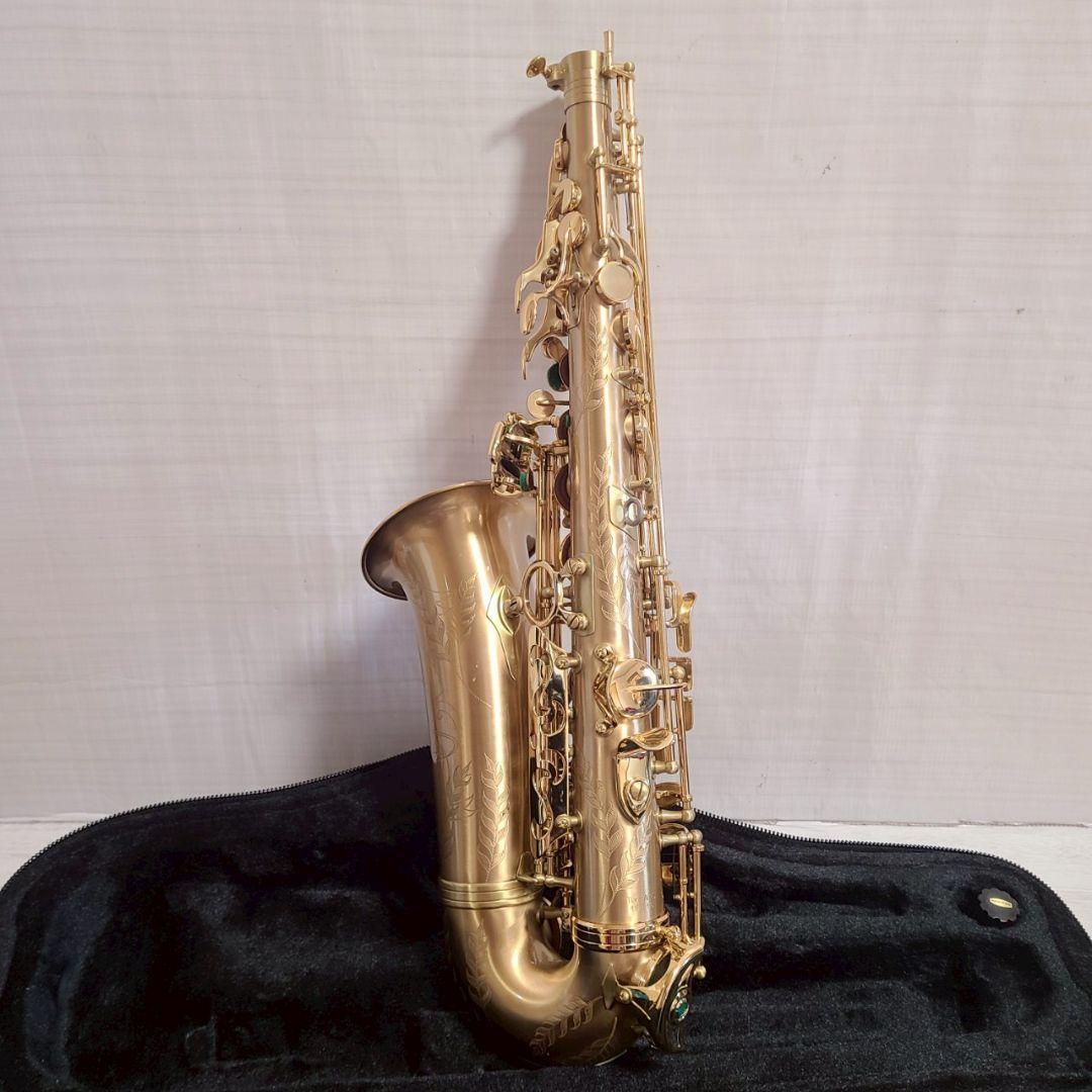 Festi アルトサックス 彫刻入り 管楽器 サックスフォン ケース付 ゴールド