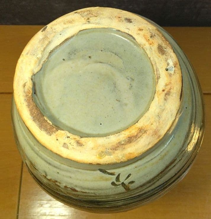 人間国宝 金城次郎 壷屋焼花瓶 栞 共箱 美品 壺屋焼 笑魚海老紋花瓶 やちむん