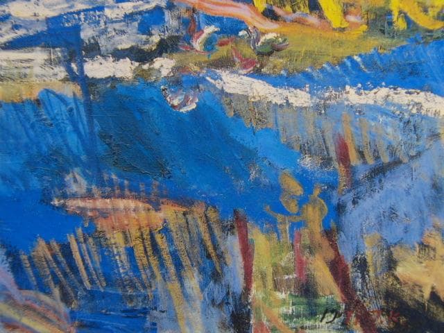 上石田哲夫、【磐梯の秋】、希少な大判画集より、新品高級額・額装付