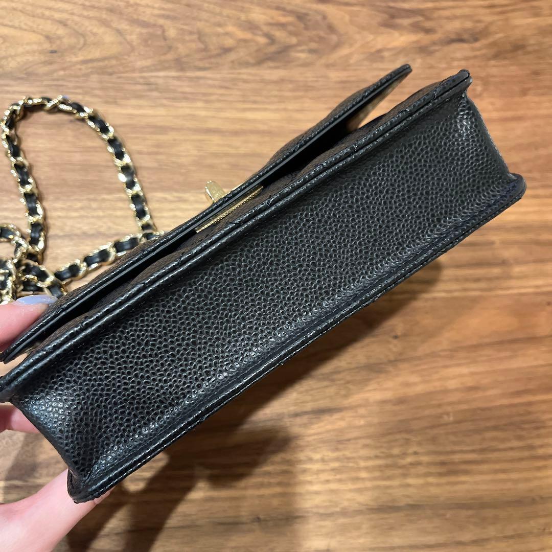 東京百花　キルティングチェーンバッグ　Caviar Oggia キャビアスキン