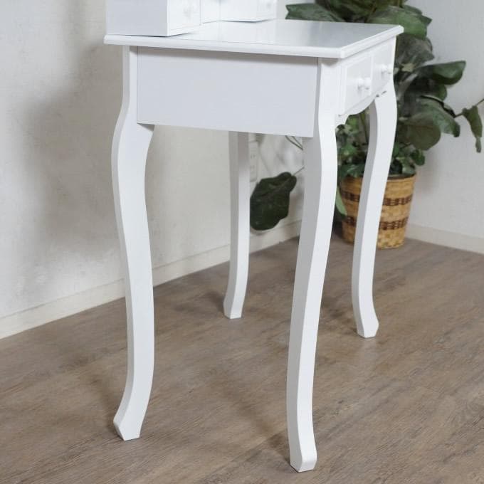 【新品】三面鏡ドレッサー スツール付き　アンティーク 調 猫脚 アウトレット