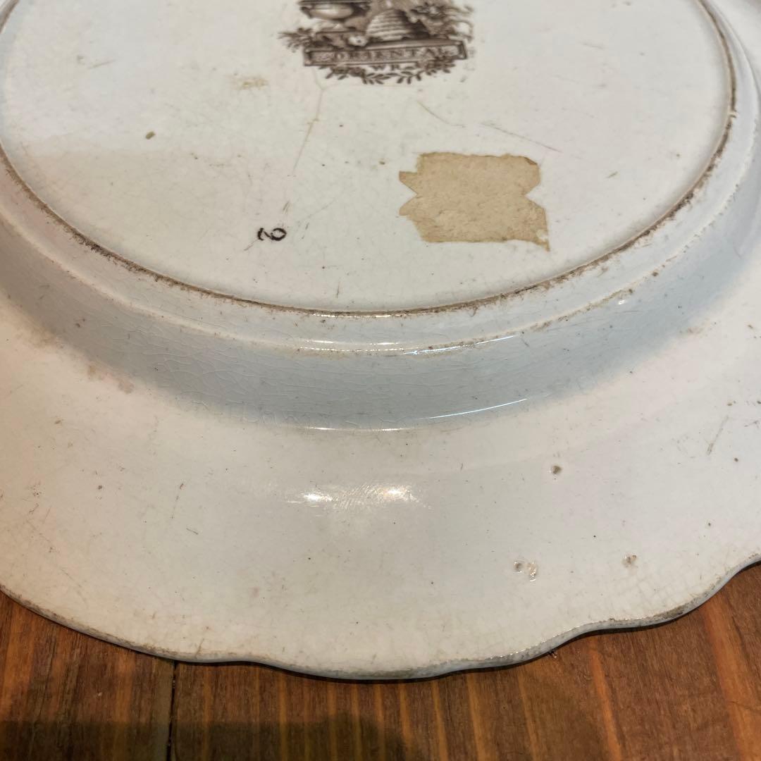 美品　リッジウェイ・オリエンタル　スタッフォードシャー　転写　アンティーク　希少