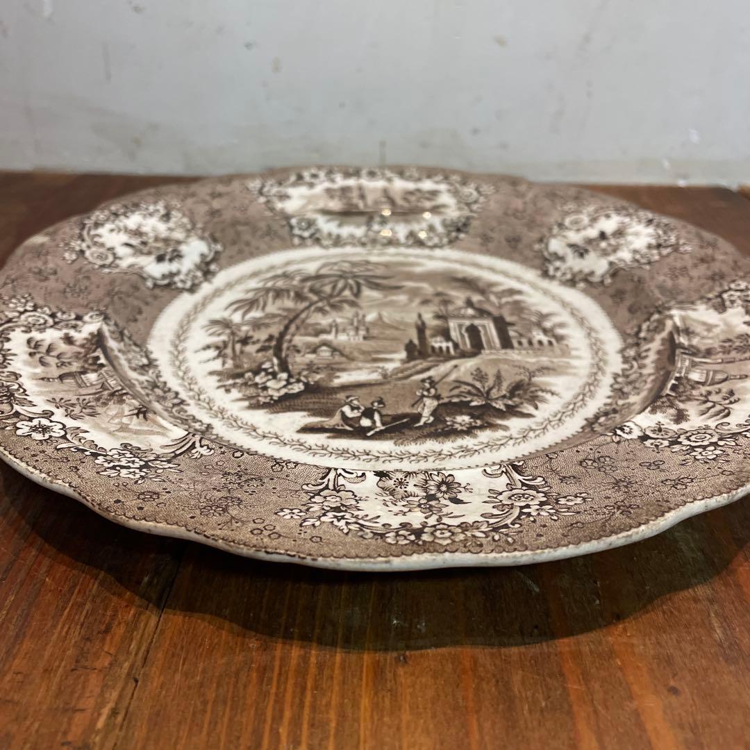 美品　リッジウェイ・オリエンタル　スタッフォードシャー　転写　アンティーク　希少