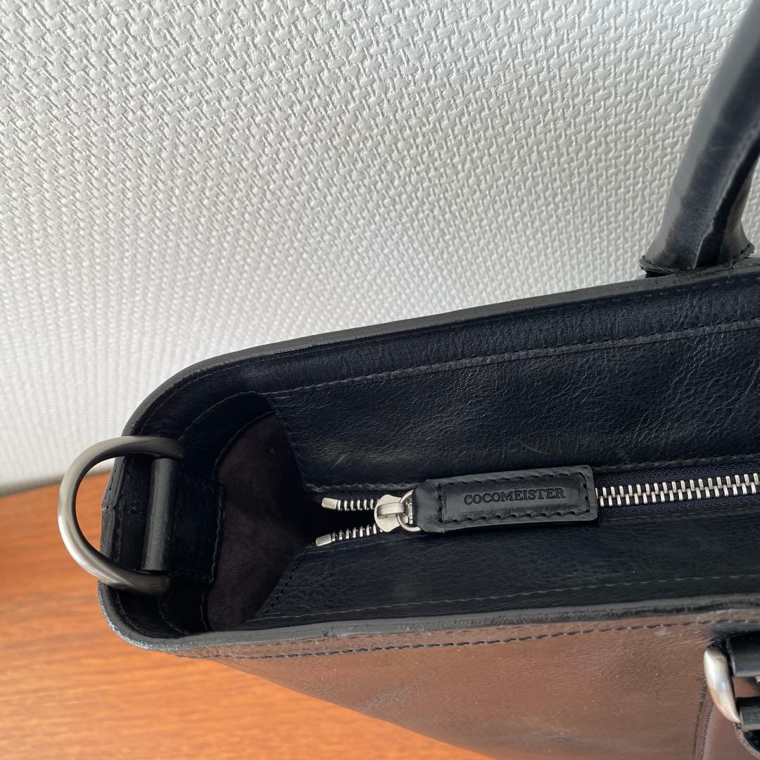 極美品ココマイスター マットーネ ガブリエル レザー トートバッグダークネイビー