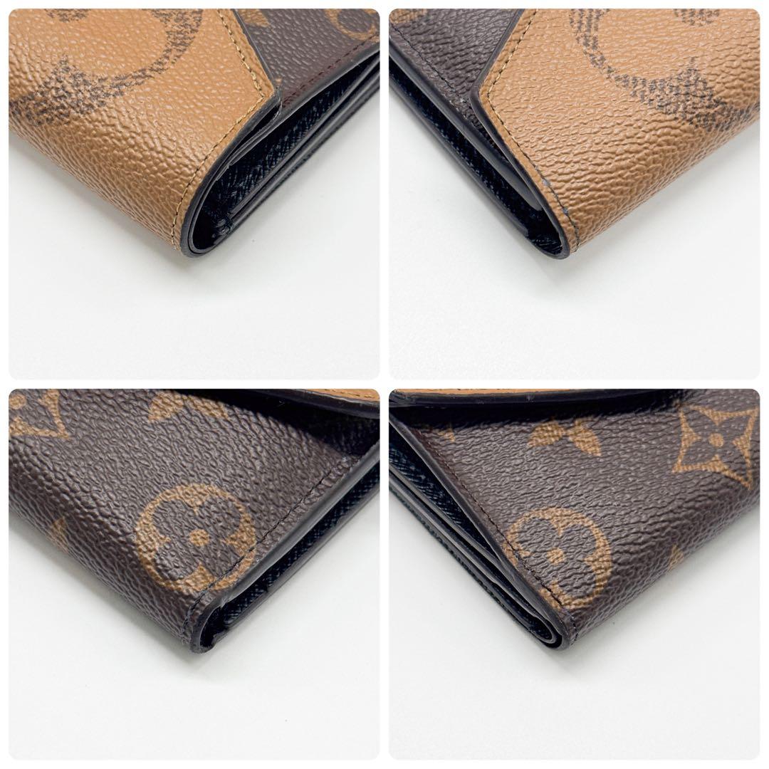 ルイヴィトン モノグラム ポルトフォイユ ゾエ 二つ折り 財布 リバース 茶色