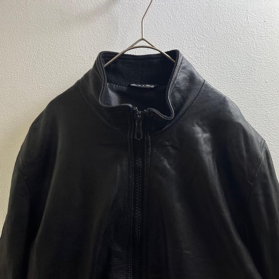 イタリア製 ヴィンテージ レザージャケット ブルゾン ヨーロッパ ライダース