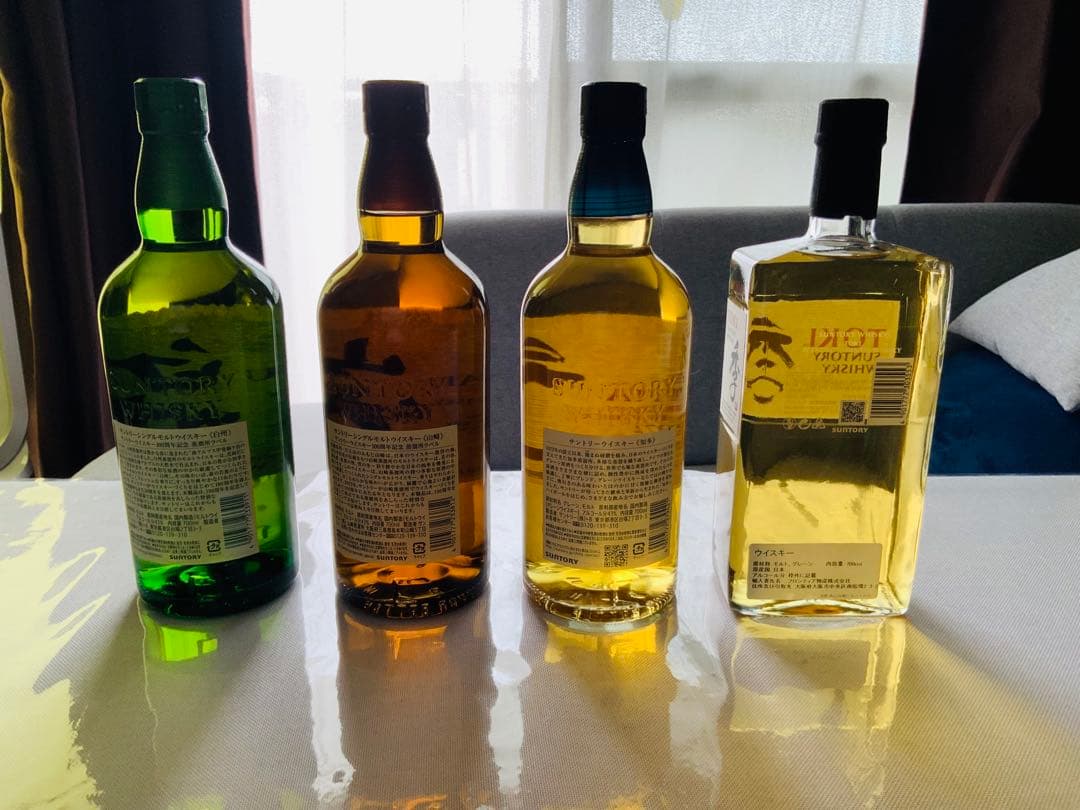 ウィスキー、白州・山崎・知多・季、4本